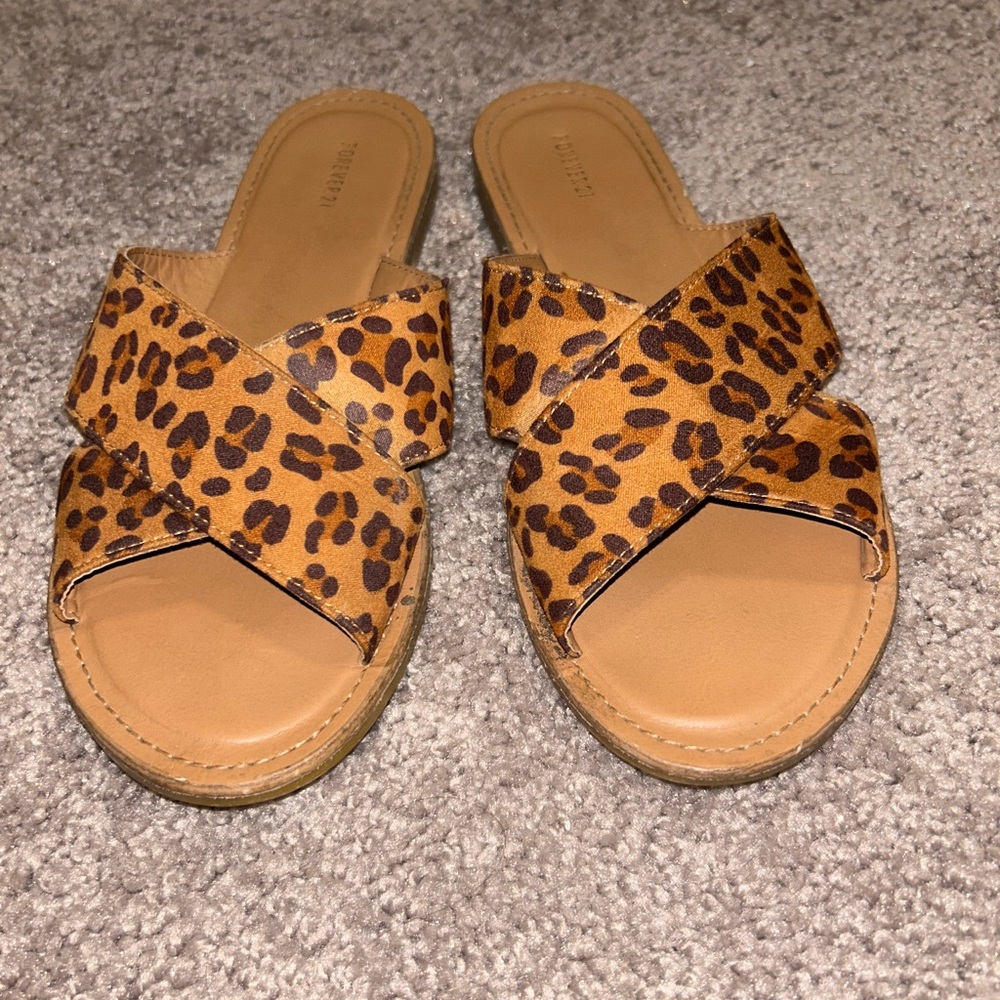 Cheetah print sandals